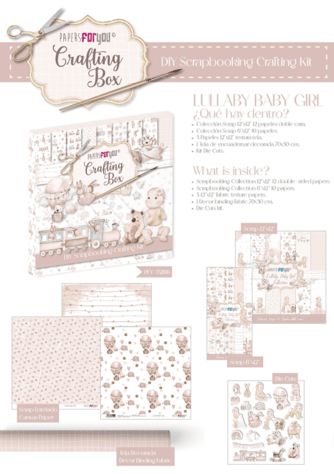 Crafting box, PapersForYou, Lullaby baby girl