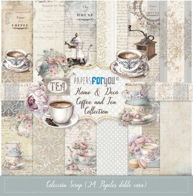 Collection Home Deco, Coffee and Tea, PapersForYou, 20x20cm - 24 pages