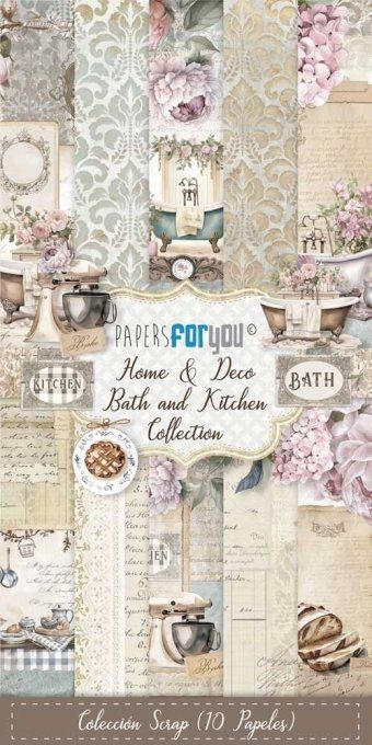 Collection Home Deco, Bath and Kitchen, PapersForYou, 15x30cm - 10 pages, 180gsm