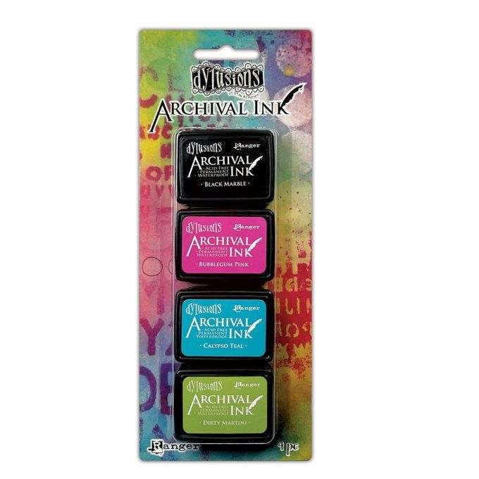 Archival Ink, Dylusions  - 4 mini pads (kit 1)