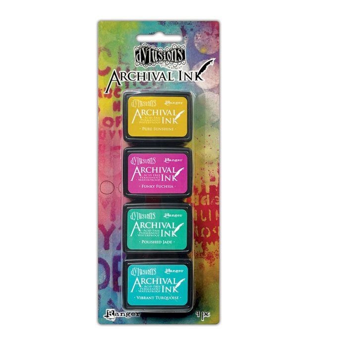 Archival Ink, Dylusions  - 4 mini pads (kit 3)