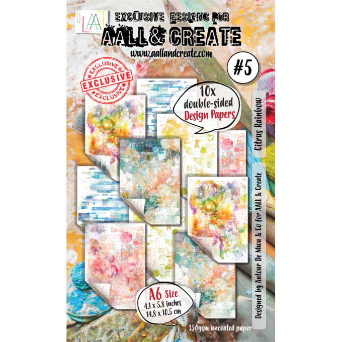 AALL&Create - 10 papiers de fond - format A6 (14.8x10.5cm)