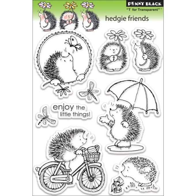 9 Tampons clears, Penny Black, Dimension de la planche : 12.5x16.5cm environ