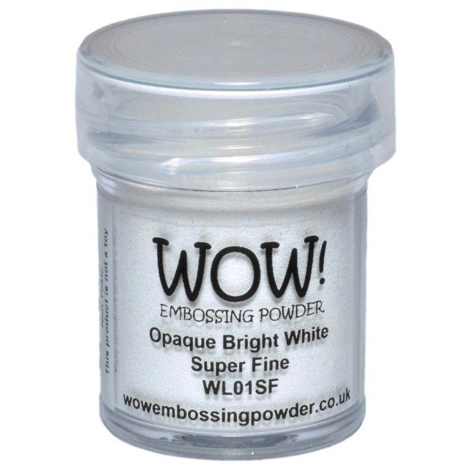 Poudre à embosser, WOW - Opaque bright white super fine - 15ml