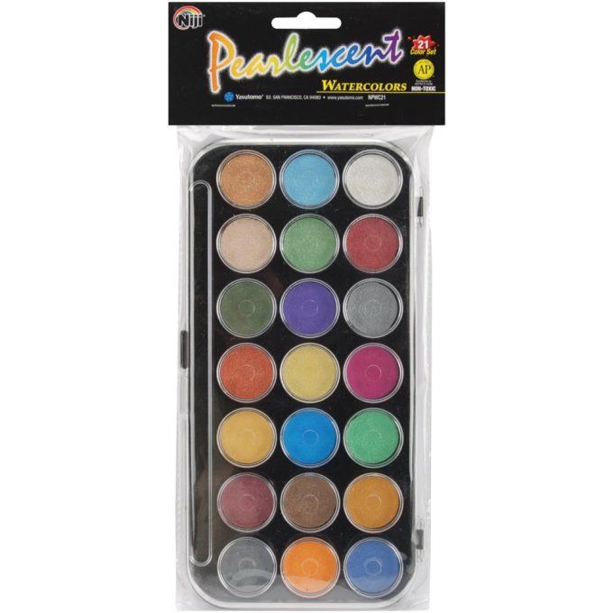 21 couleurs pearlescent, Aquarelles nacrées