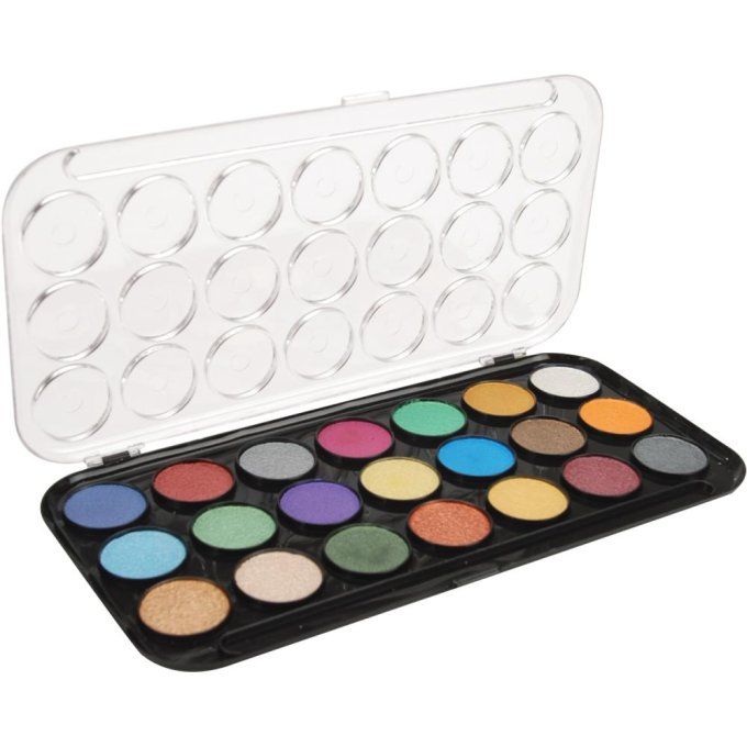 21 couleurs pearlescent, Aquarelles nacrées