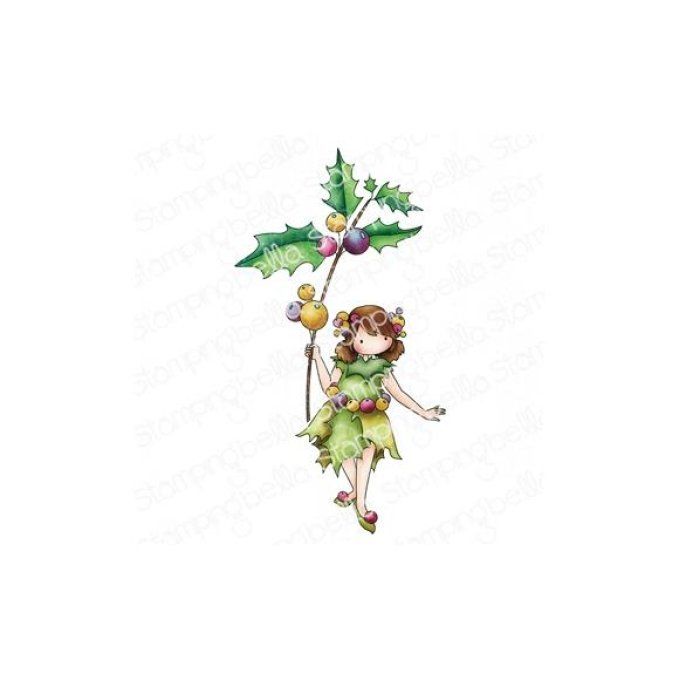 Tampon caoutchouc Stamping Bella, Tiny townie garden girl - dimensions : 10x5cm environ
