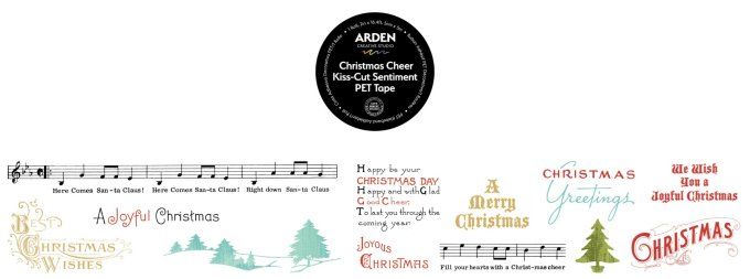 Rouleau de stickers transparents adhésifs, largeur 5cm, longueur 5m - Christmas cheer