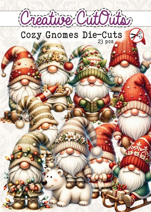 23 Die-cuts - Cozy gnomes