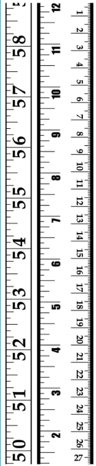 Classeur d'embossage, Règle, dimension 6.5x30.5cm environ