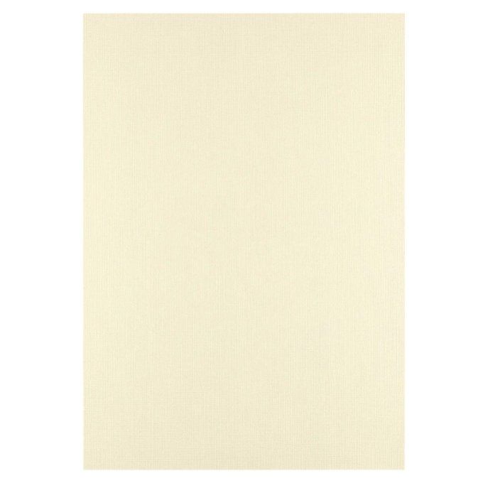 Cardstock en lin - 250g - Couleur : raffia, lot de 10 feuilles - Format A4 (texturé)