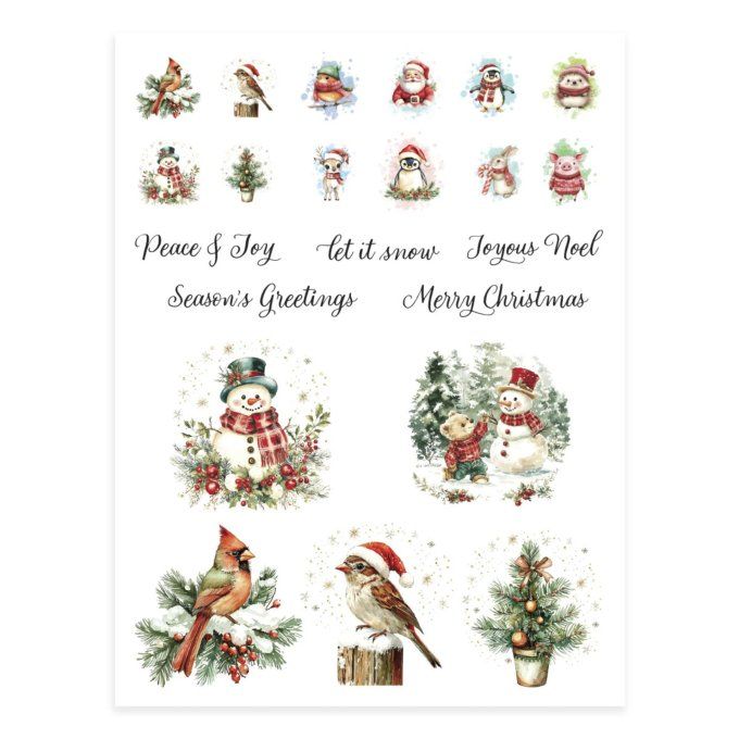 Spellbinders - 2 feuilles 15x20cm environ de Rub-ons, Holiday magic