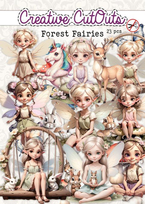 23 Die-cuts - Forest fairies