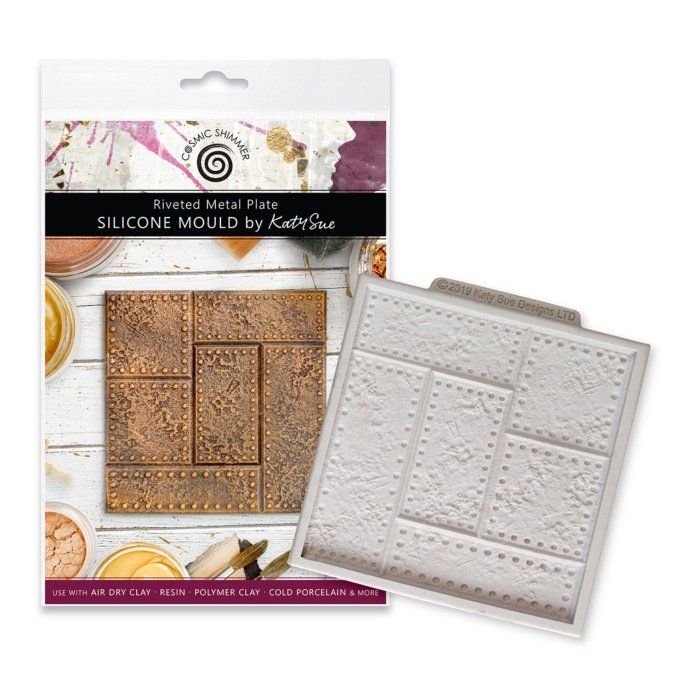 Moule en silicone, Cosmic shimmer - Plaque métallique, dimension du moule : 10.5x10.5cm environ 