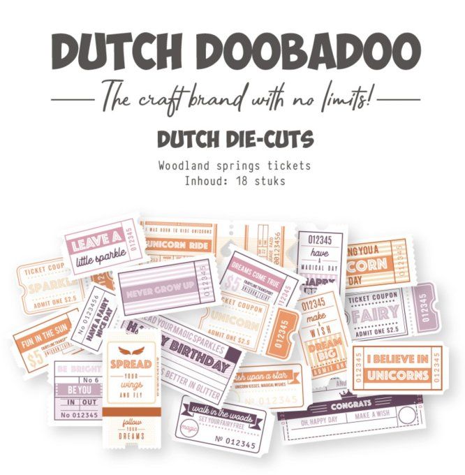18 Die-cuts, Dutch Doobadoo - Woodland springs  