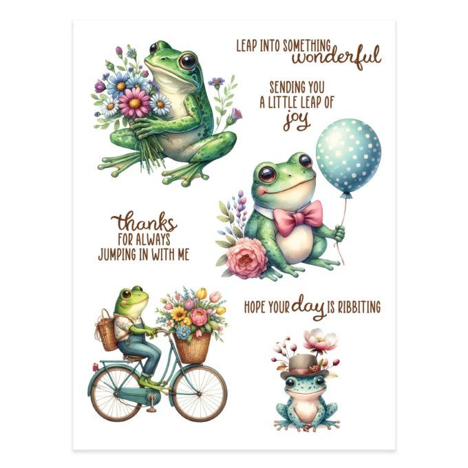 Spellbinders - 2 feuilles 15x20cm environ de Rub-ons, Little leaps