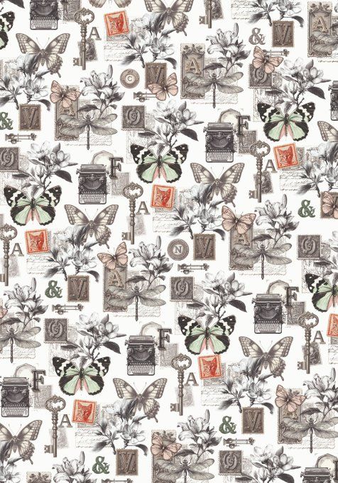 Deluxe paper & vellum, Ciao Bella, Typographic,  Format A4 environ