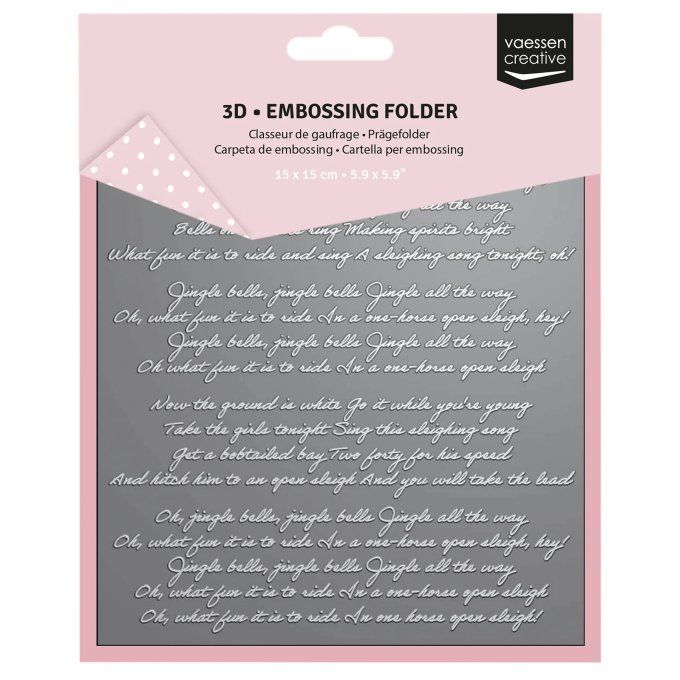 Classeur d'embossage, jingle bells - dimension : 15x15cm environ 