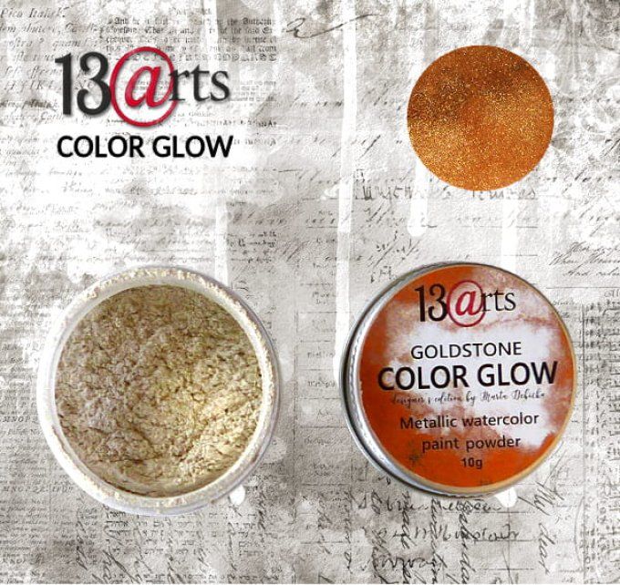 Pigment en poudre, 13@rts, Color Glow, Goldstone - 10g environ