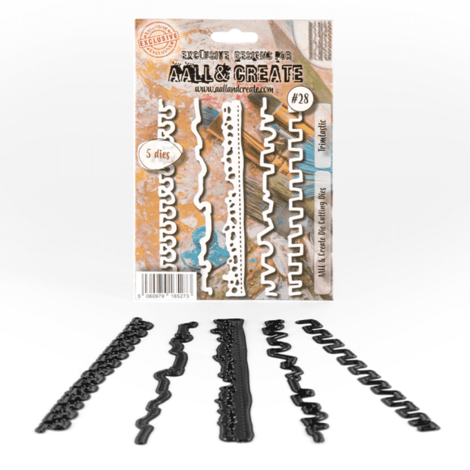 5 Dies/matrices de découpe, Bordures,  AALL - trimtastic - longueur moyenne de 13cm environ
