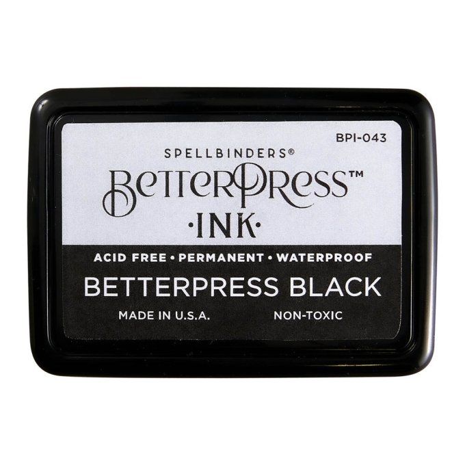 Spellbinders, Betterpress ink, permanent, waterproof, noir