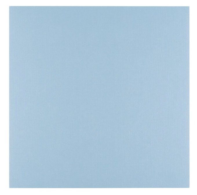 Cardstock en lin - 250g - Couleur : Water, lot de 10 feuilles - 30x30cm environ (texturé)