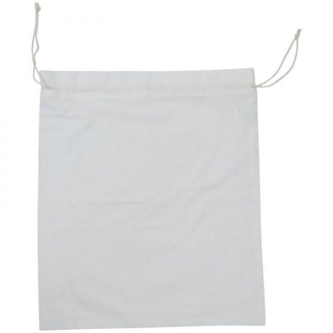 Pochette façon pochon, blanc en coton à customiser (dimension : 35x40cm) 