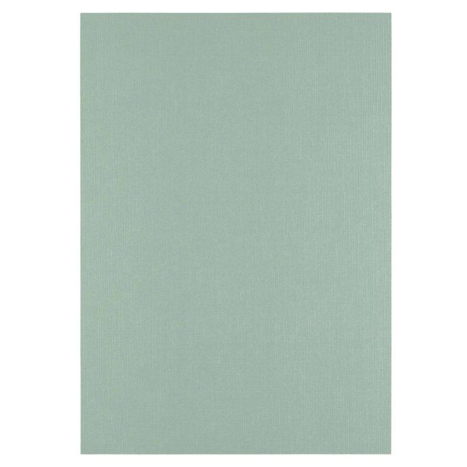 Cardstock en lin - 250g - Couleur : iguana, lot de 10 feuilles - Format A4 (texturé)