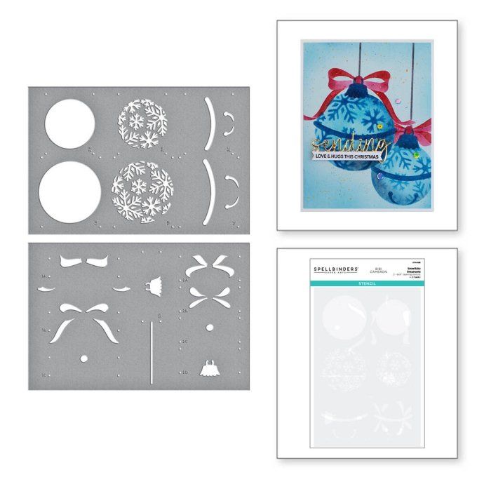 Pochoir - Spellbinders, Snowflake ornaments, dimension : 15x23cm environ 