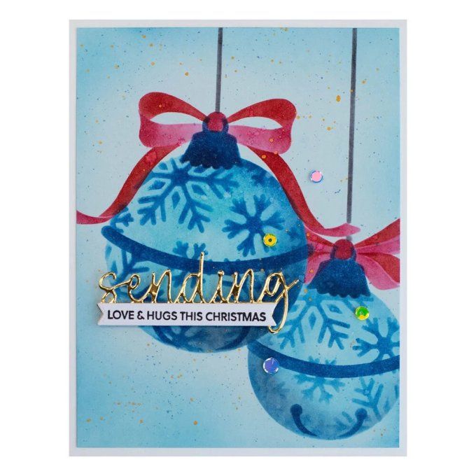 Pochoir - Spellbinders, Snowflake ornaments, dimension : 15x23cm environ 