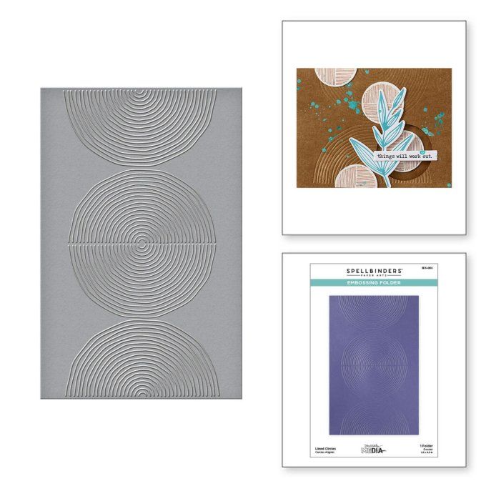 Classeur d'embossage, Spellbinders, Lined circles - dimension : 14x21.6cm environ