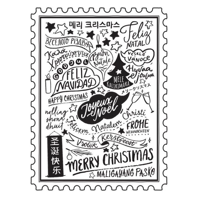 Press plate pour Betterpress, Spellbinders  - Merry christmas world