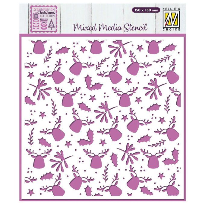 Pochoir, Nellie's - Moose - 15x15cm environ