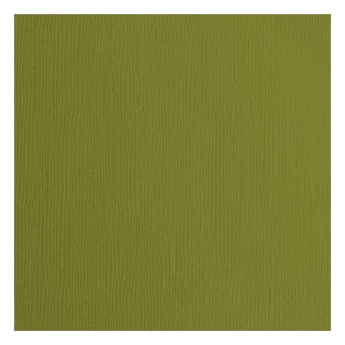 Cardstock Couleur : Olive, 216g, lot de 20 feuilles - 30x30cm (texturé)