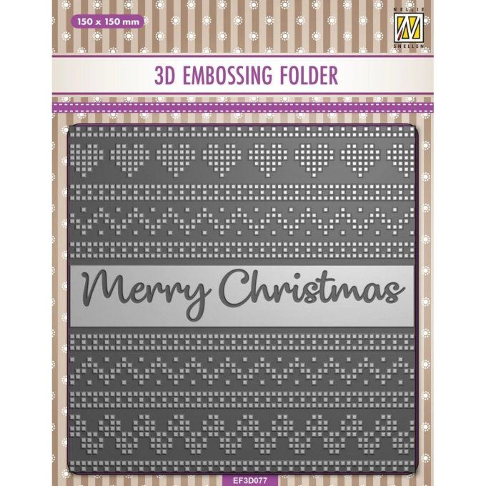 Classeur d'embossage, 3d - Nellie choice - Merry christmas