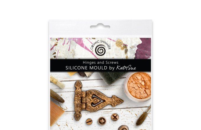 Moule en silicone, Cosmic shimmer - Charnières et vis, dimension du moule : 7.5x8.5cm environ