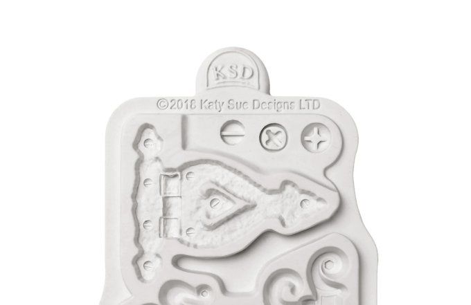 Moule en silicone, Cosmic shimmer - Charnières et vis, dimension du moule : 7.5x8.5cm environ