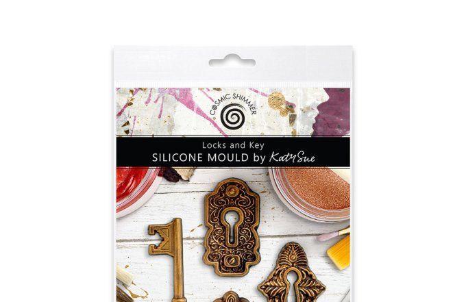 Moule en silicone, Cosmic shimmer - Serrure, dimension du moule : 7.5x11.5cm environ