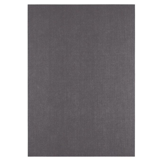 Cardstock en lin - 250g - Couleur : anthracite, lot de 10 feuilles - Format A4 (texturé)