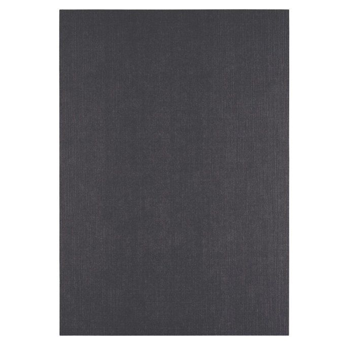 Cardstock en lin - 250g - Couleur : noir, lot de 10 feuilles - Format A4 (texturé)