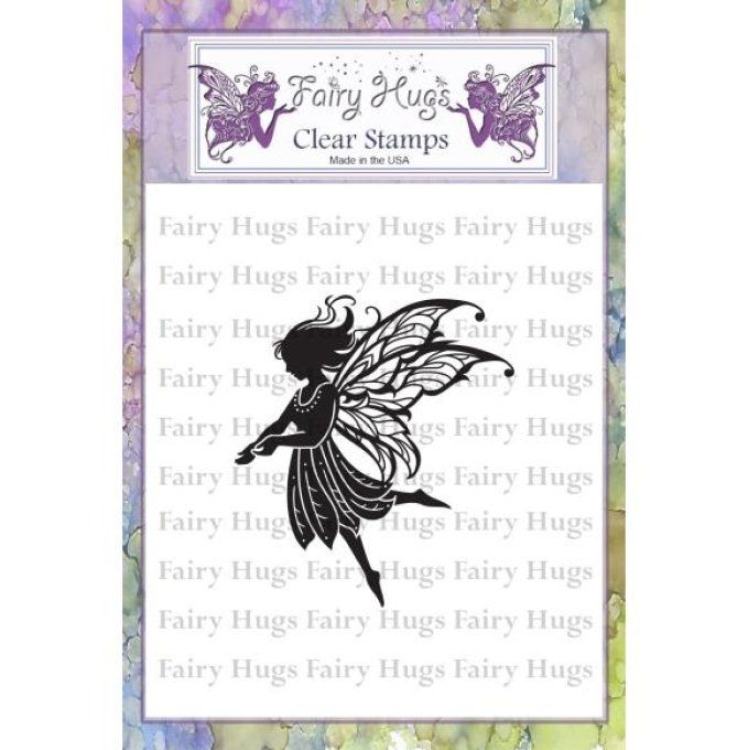 Fairy Hugs - Tampon silhouette fée, Lantana - dimension 7x6cm environ