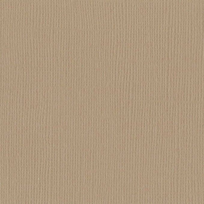 Bazzill, Cardstock, couleur Fawn - 30x30cm,  texturé, feuille à l'unité, 216g