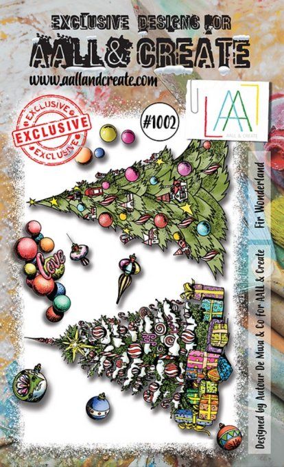 Ensemble de 9 Tampons - AALL&Create - Fir wonderland - dim. de la planche : 10x14.5cm 