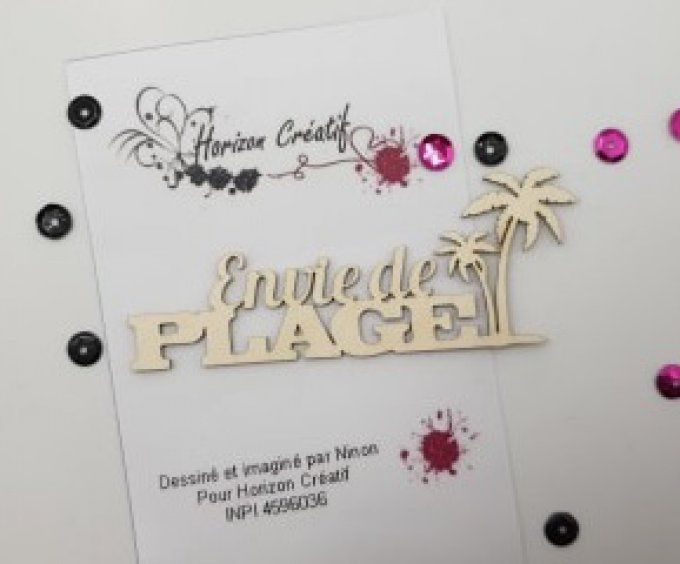 Chipboard : Envie de plage - à l'unité