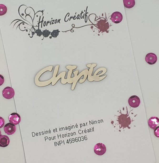 Chipboard Chipie - Horizon Créatif, à l'unité