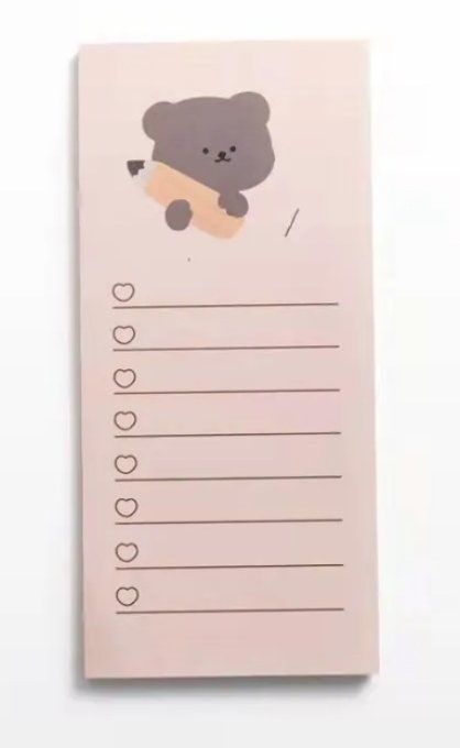 Bloc - to do list - Dimension : 6.5x14.4cm environ - environ 45 feuilles