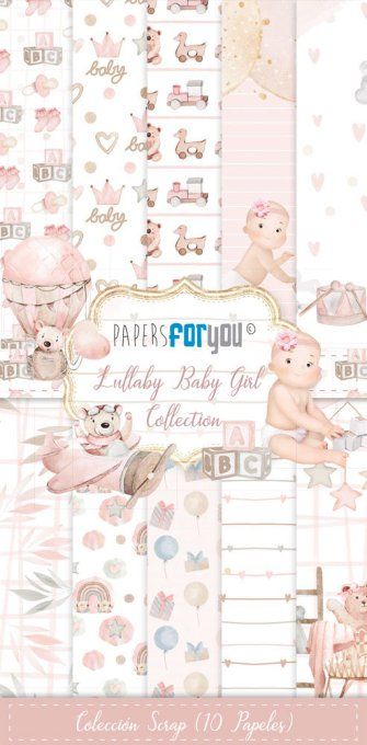 Collection Lullaby baby girl, PapersForYou, 15x30cm - 10 pages