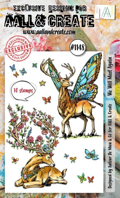 10 Tampons - AALL&Create - We will meet again - dim. de la planche : 14.5x10cm env. 