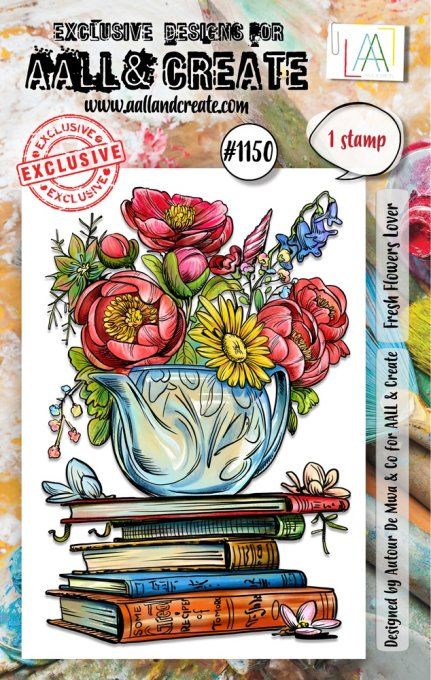 Tampon - AALL&Create - Fresh flowers lover - dim. de la planche : 7.5x10cm env. 
