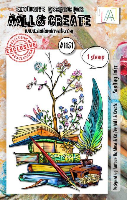 Tampon - AALL&Create - Sapling tales - dim. de la planche : 7.5x10cm env.